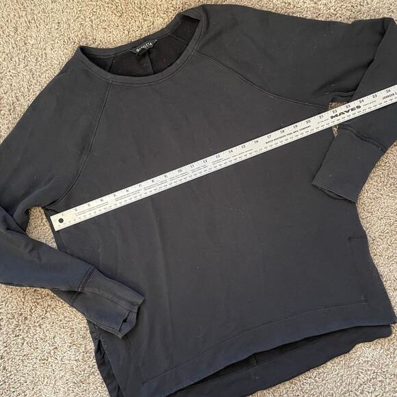 Athleta Coaster Luxe Recover Sweatshirt in black size M - Picture 13 of 13